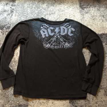 Vintage live nation ACDC back in black thermal long sleeve shirt deals L large