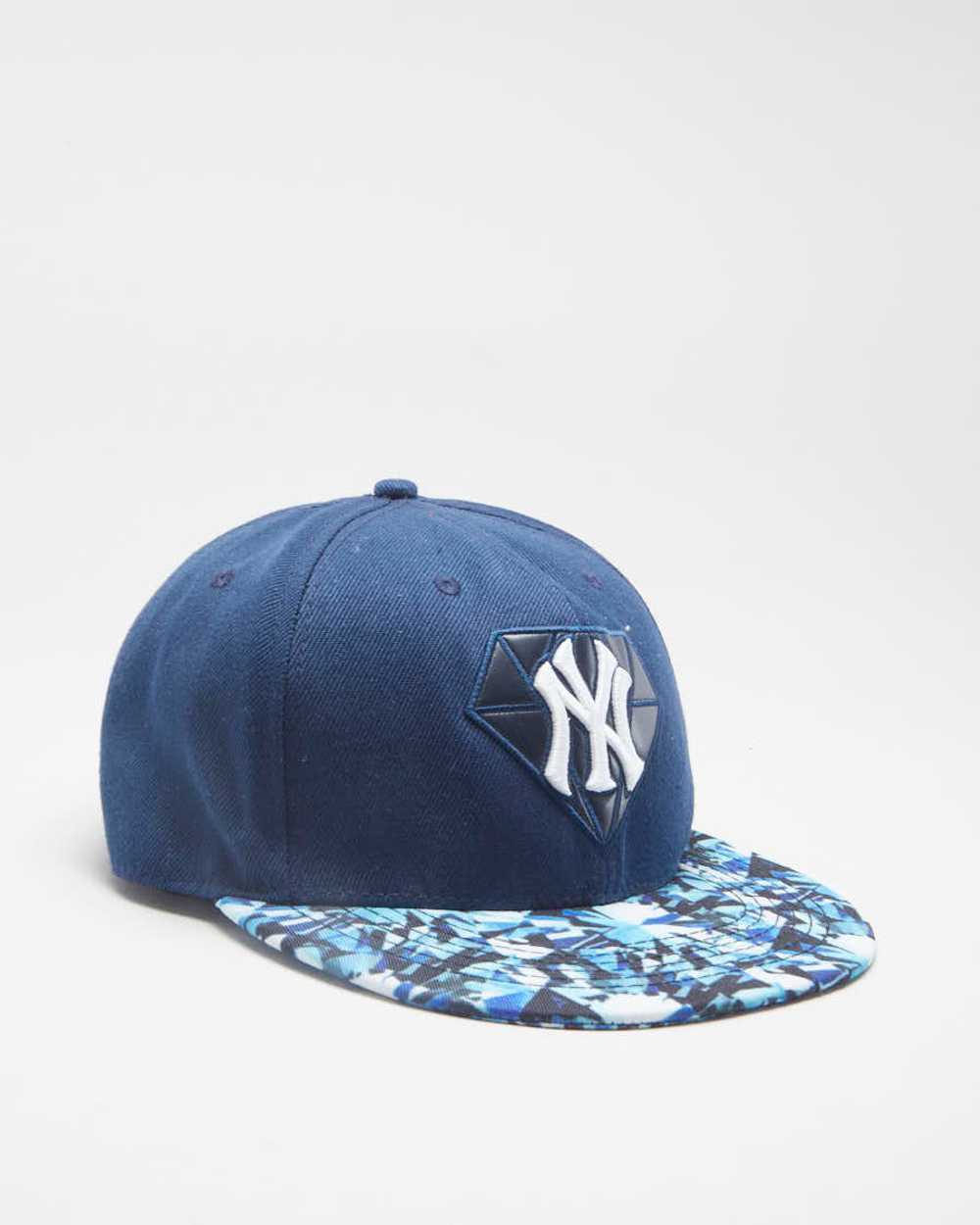 00s Y2K MLB New York Yankees Blue Snapback Hat - … - image 1