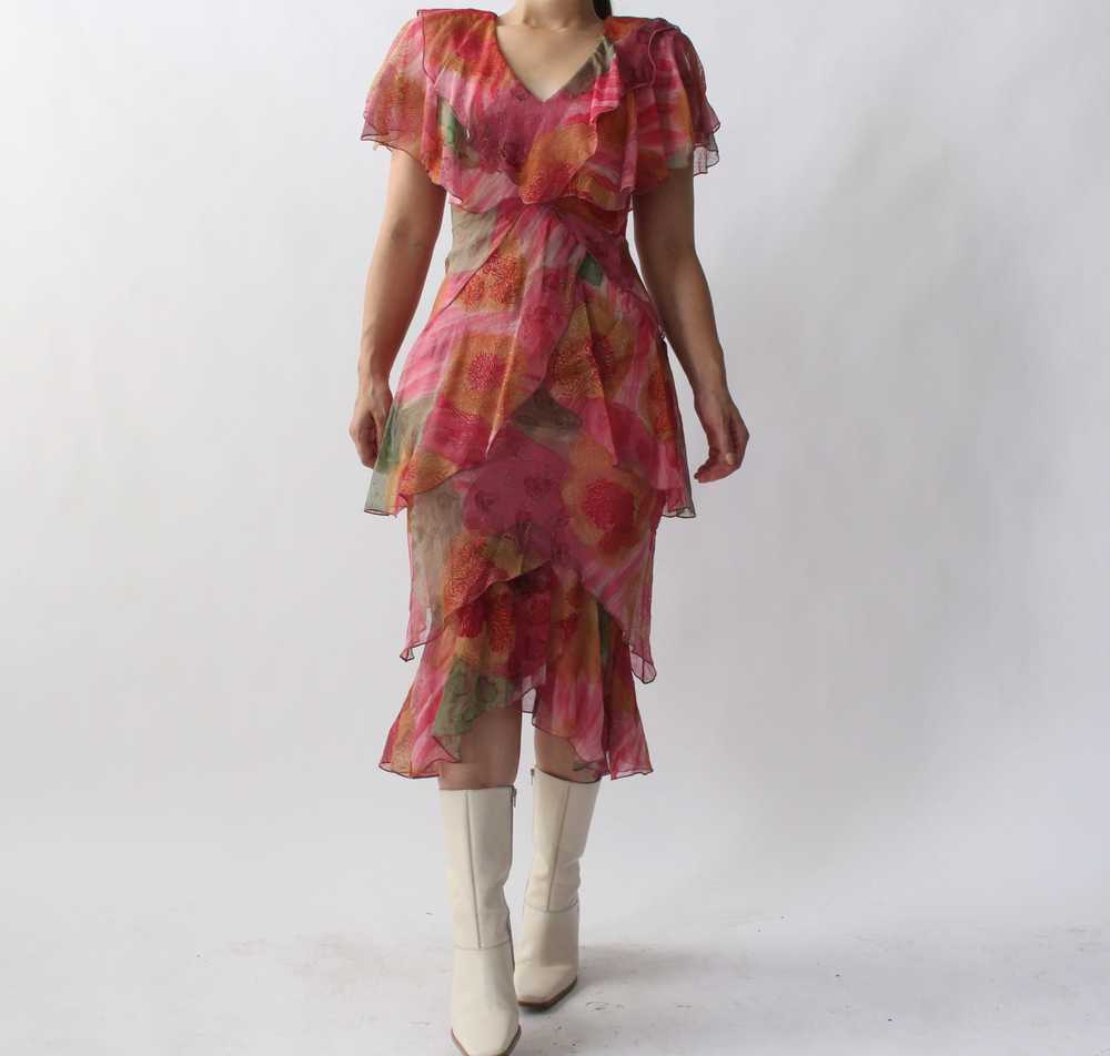 70s Holly’s Harp Ruffle Dress - image 1