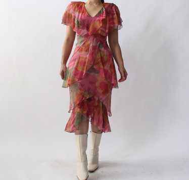 70s Holly’s Harp Ruffle Dress - image 1