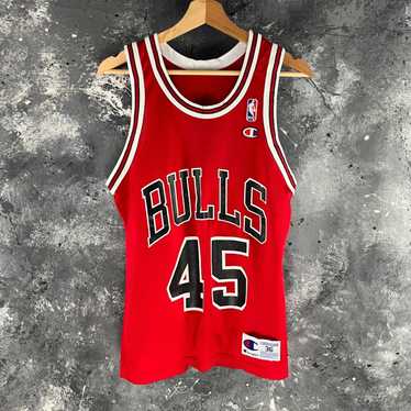 Vintage 90s NWT Champion Michael Jordan #23 Red Chicago Bulls Jersey -  Large 44 Original / NEW