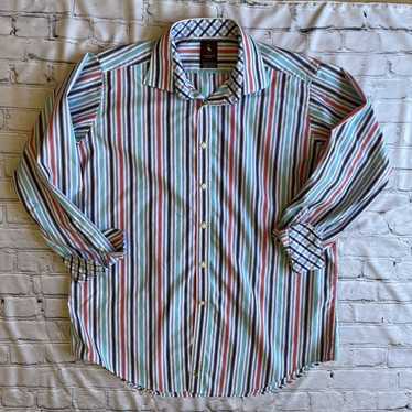 Tailorbyrd Tailorbyrd Striped Mens Button Down Shi