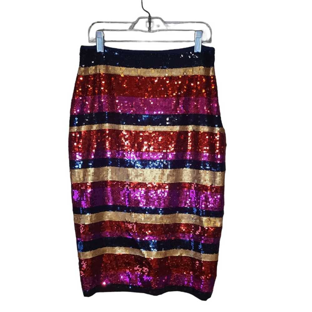 Trina Turk Trina Turk Cava Striped Sequin Skirt - image 1