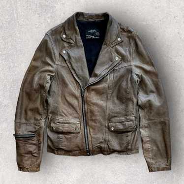 Naoki leather hot sale biker jacket