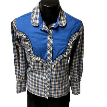 Unkwn 70's Kenny Rogers COWBOY Western RUFFLE YOK… - image 1