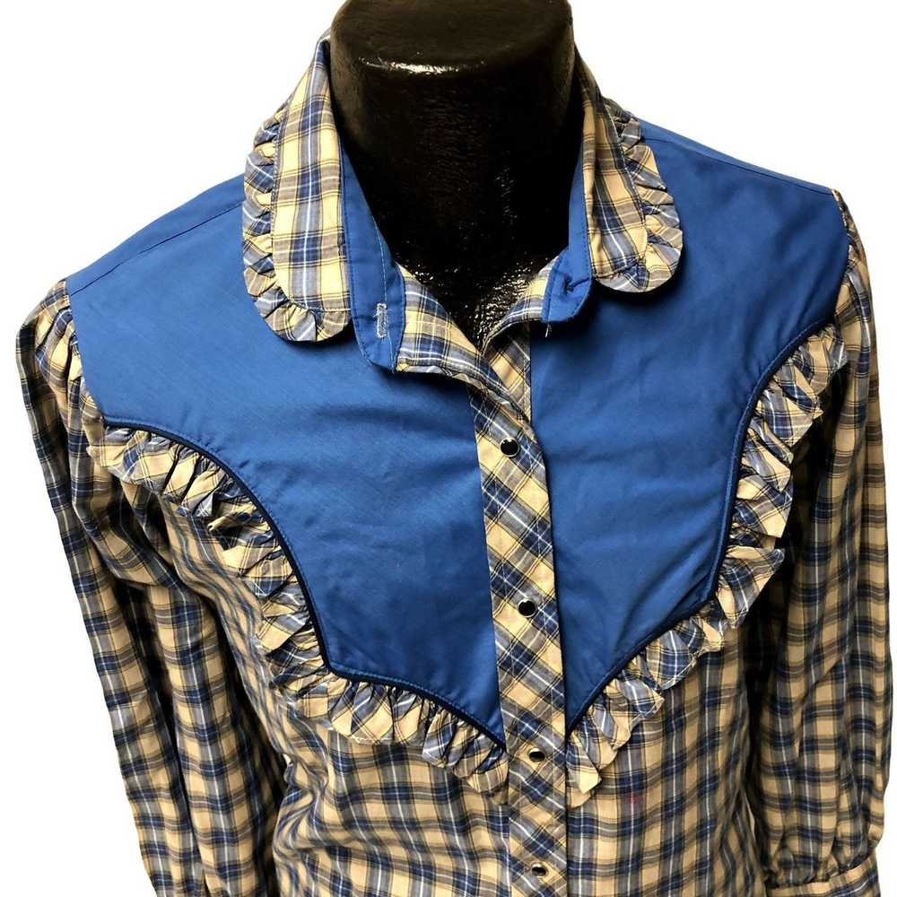 Unkwn 70's Kenny Rogers COWBOY Western RUFFLE YOK… - image 3