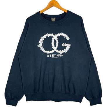 Obey × Streetwear Obey Propaganda Big Logo Crewne… - image 1
