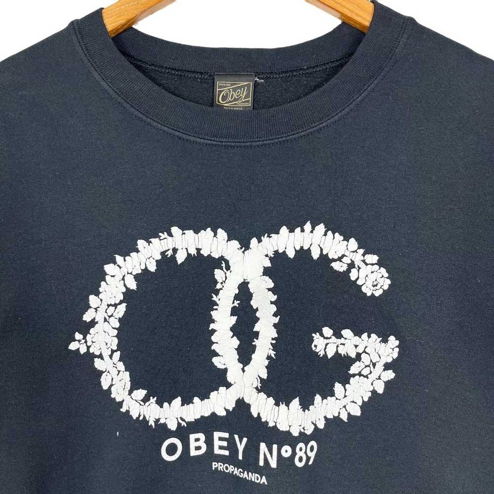 Obey × Streetwear Obey Propaganda Big Logo Crewne… - image 2
