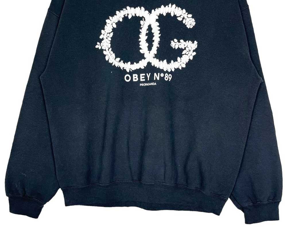 Obey × Streetwear Obey Propaganda Big Logo Crewne… - image 3
