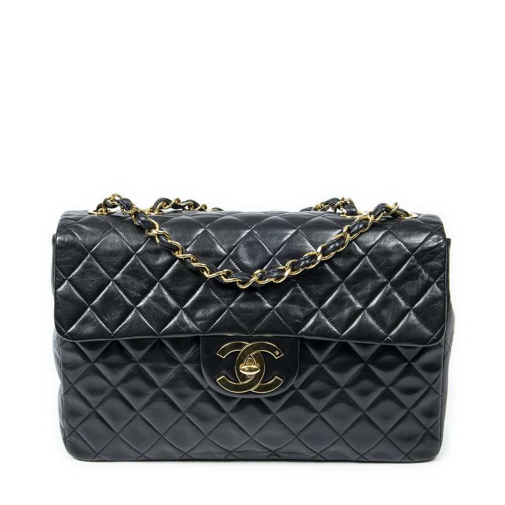 Chanel Maxi Jumbo XL Flap in Black Quilted Lambsk… - image 1