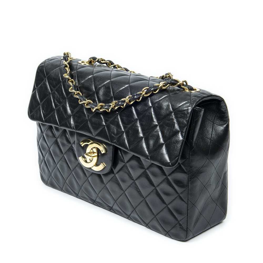 Chanel Maxi Jumbo XL Flap in Black Quilted Lambsk… - image 3