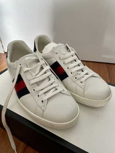 Gucci Red and Blue Gucci Ace Leather Sneakers