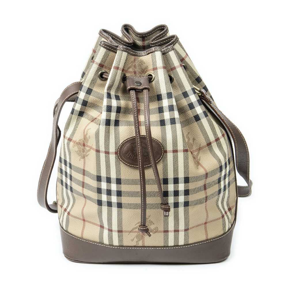 Burberry Burberrys Drawstring Bucket Tote in Beig… - image 1