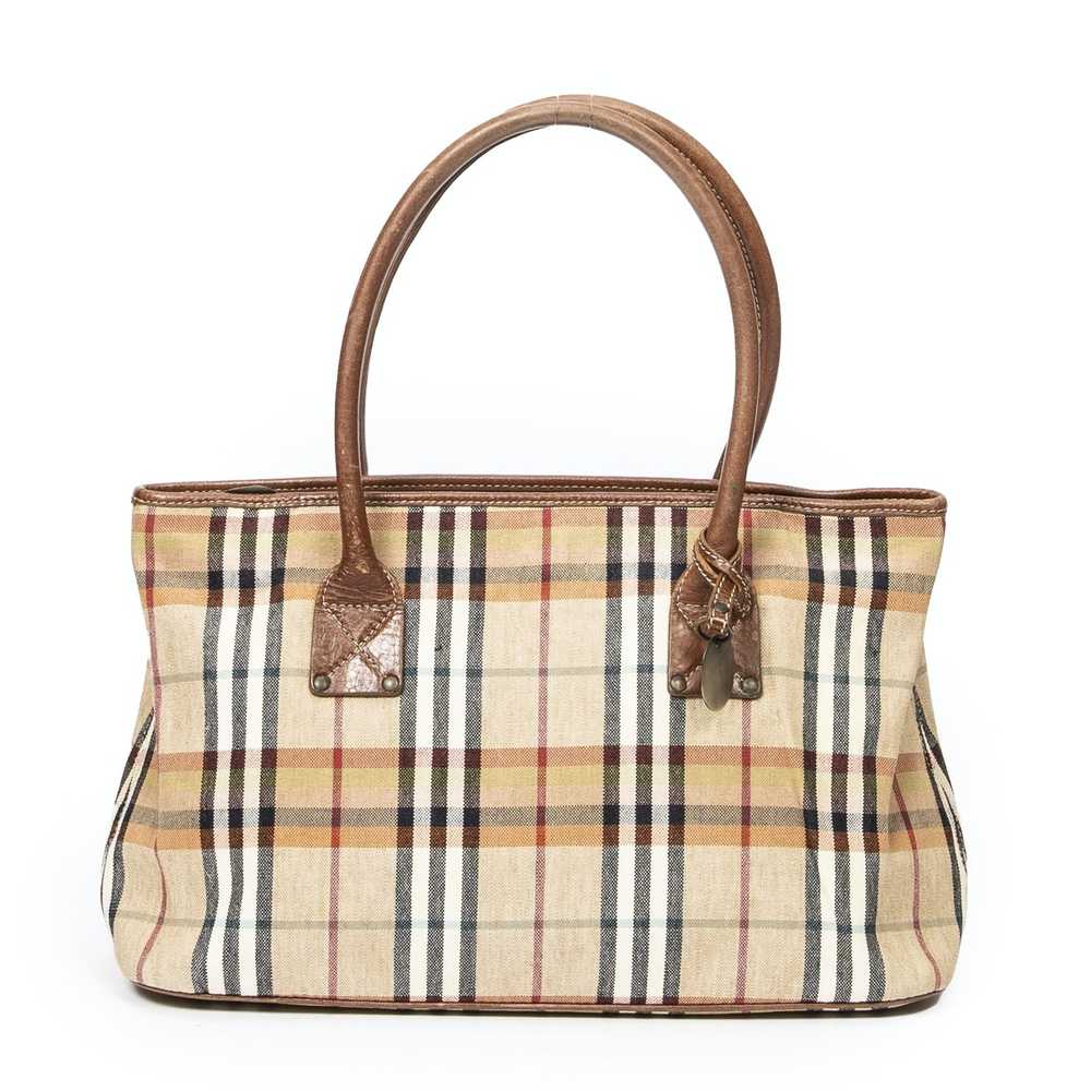 Burberry Vintage Zip Tote in Beige/Brown Nova Che… - image 1