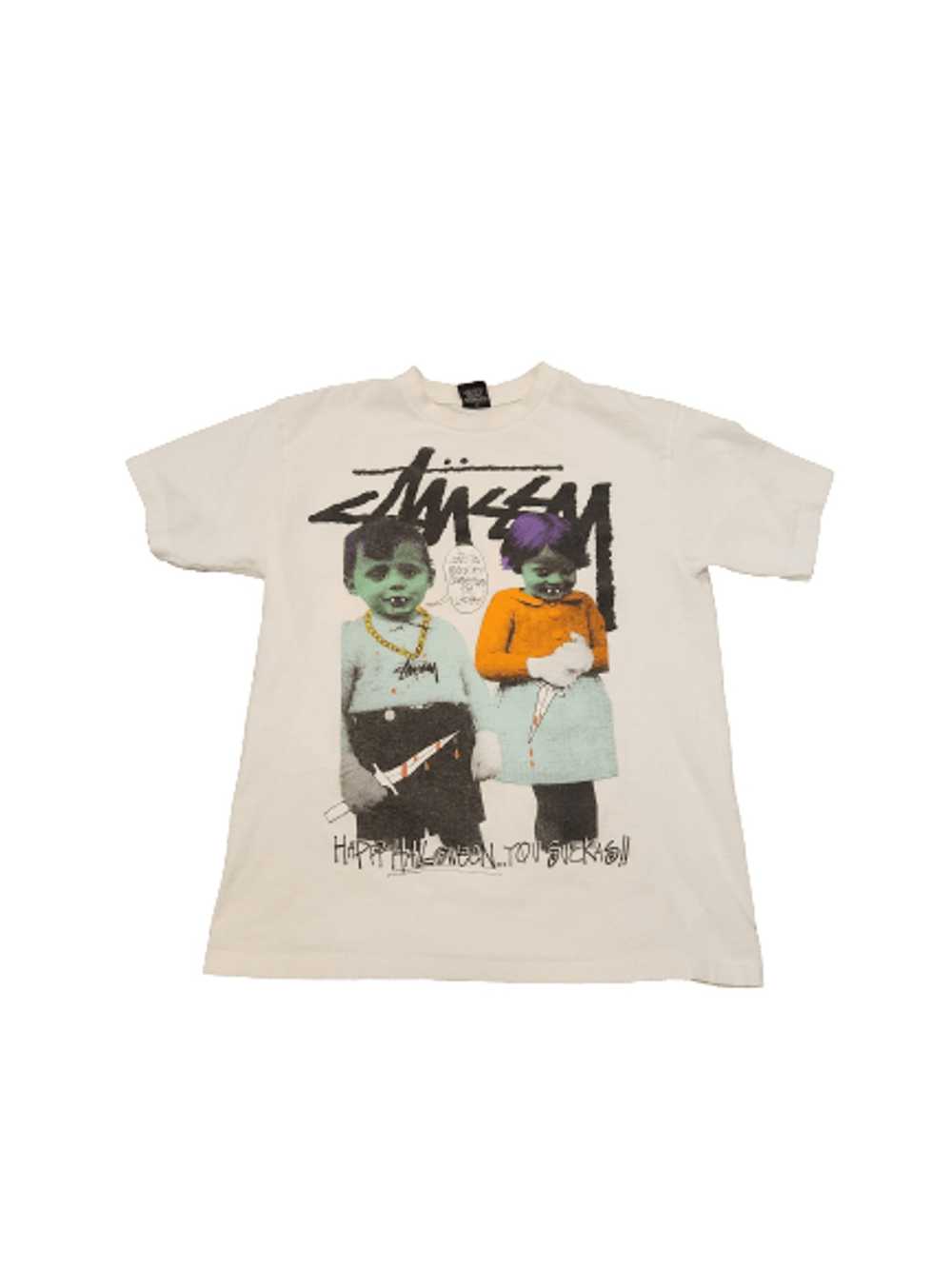 Stussy Stussy Halloween Spooky TShirt White Medium - image 1