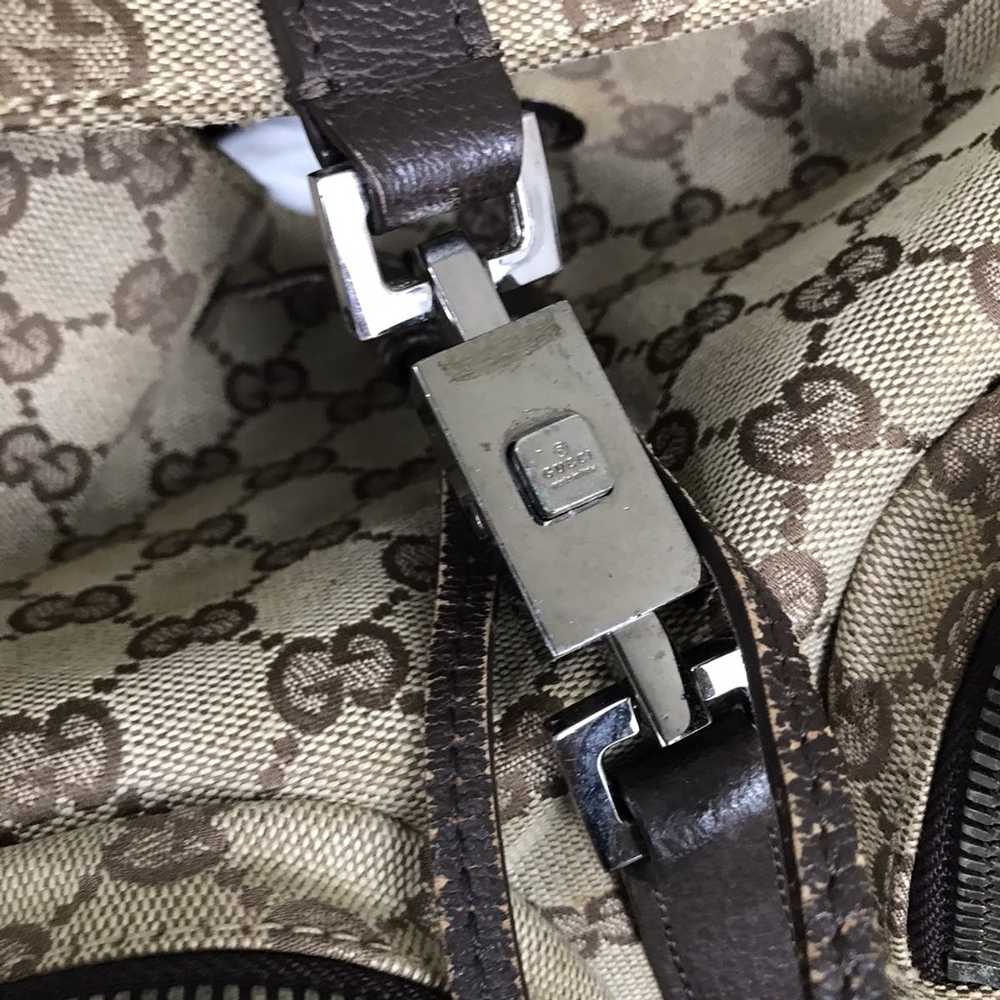 Gucci GUCCI - BEIGE GG CANVAS JACKIE BACKPACK VIN… - image 6