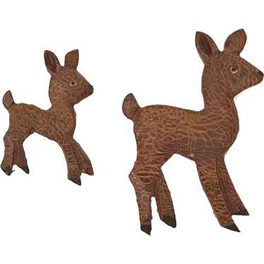 Kirks Folly Deer Reindeer Pin Brooch Dangles Snowflakes New Old Stock On  Card