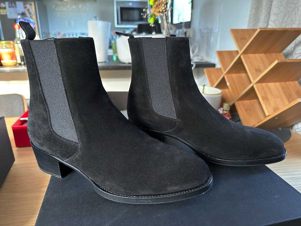 Oro Los Angeles Black Suede Chelsea Leather Boots - image 4