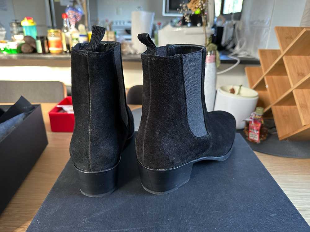 Oro Los Angeles Black Suede Chelsea Leather Boots - image 6