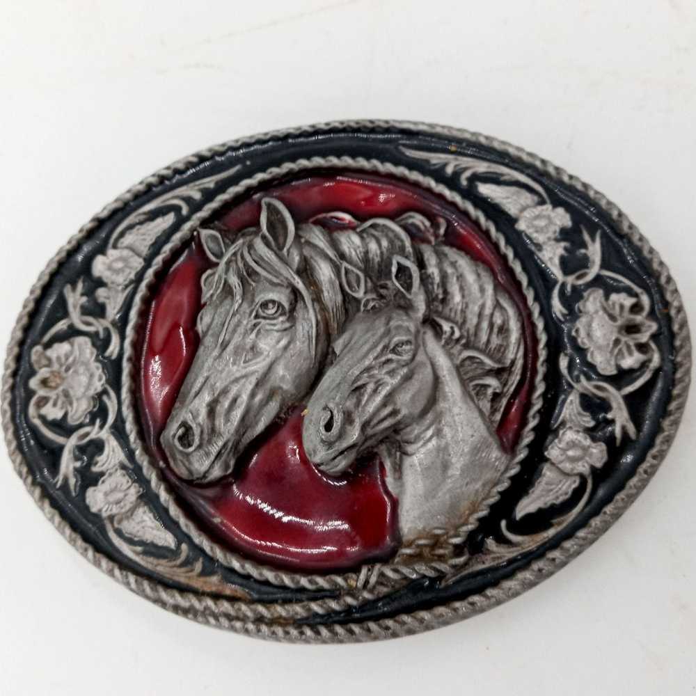 Vintage Horse And Colt Belt Buckle Vintage Wester… - image 4