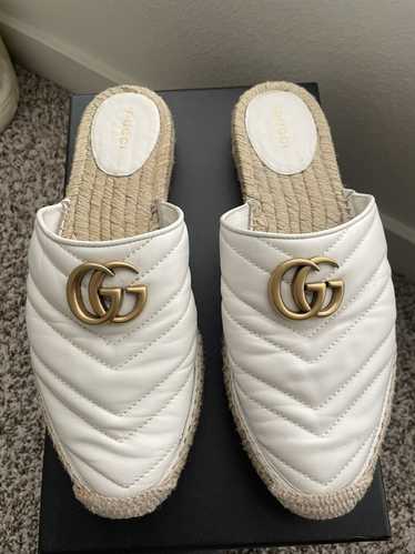 Gucci Nappa Matelasse GG Marmont Espadrille Slippe