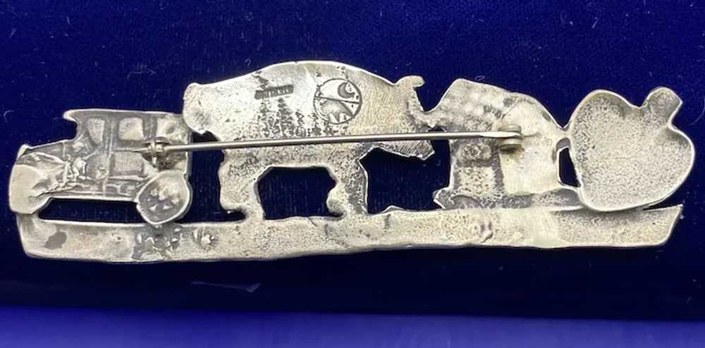 Whimsical Sterling Silver "I Love Pig Farming" Pi… - image 3