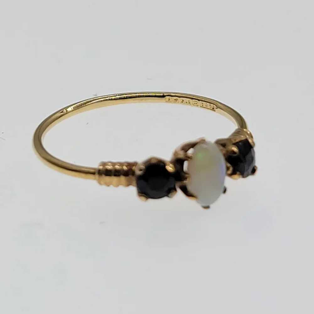 Delicate Opal & Sapphire Ring - image 2