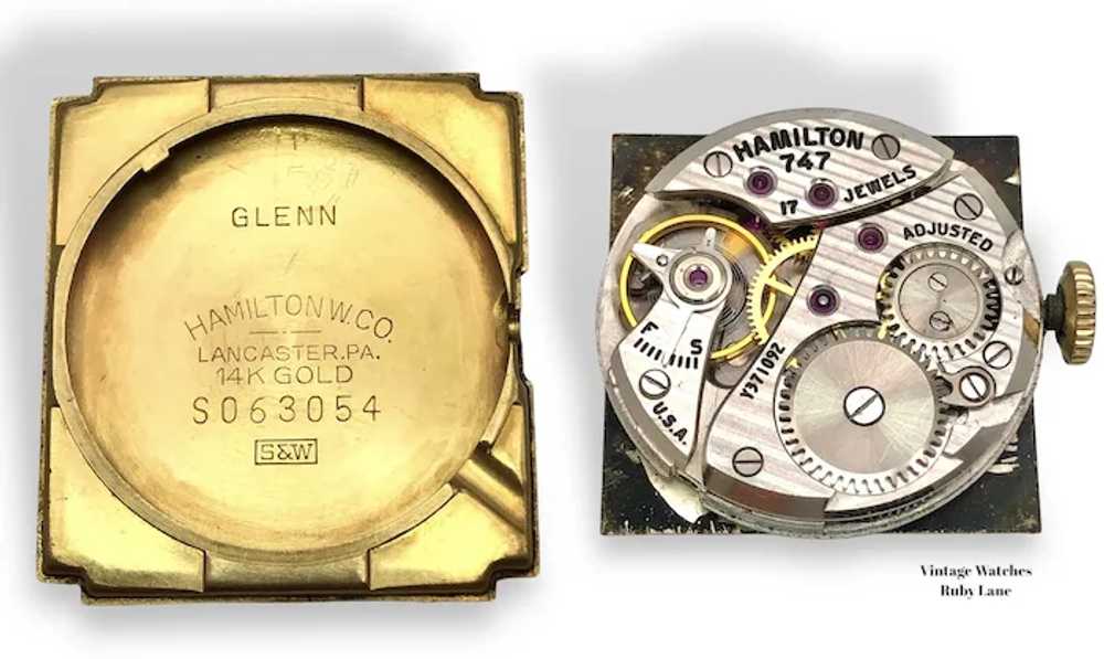 1952 Hamilton Glenn 14K Gold Retro Modern  Vintag… - image 10