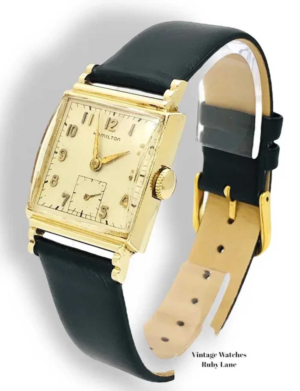 1952 Hamilton Glenn 14K Gold Retro Modern  Vintag… - image 3