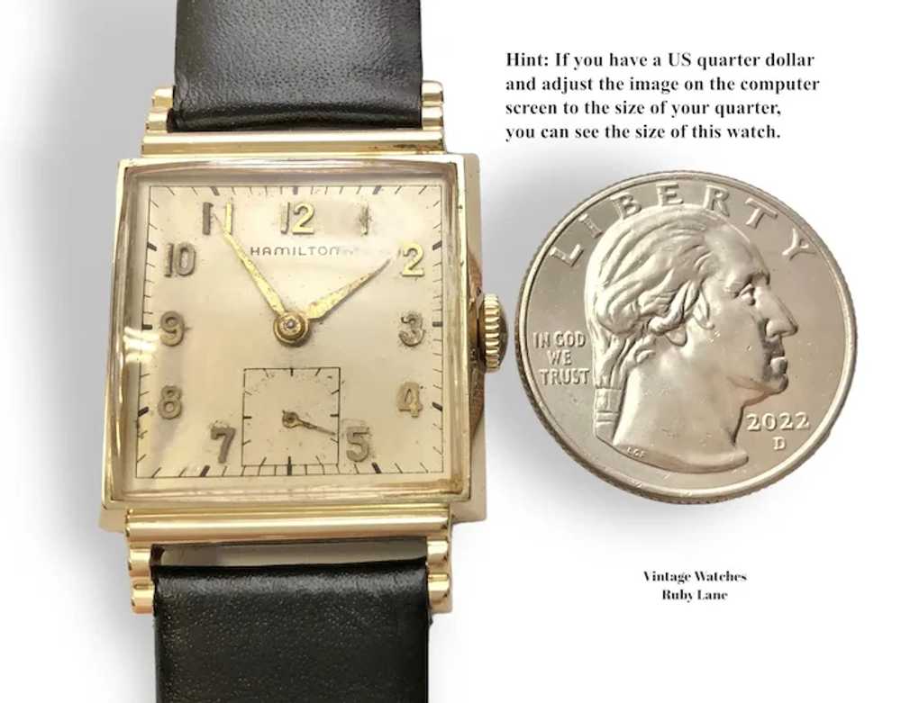 1952 Hamilton Glenn 14K Gold Retro Modern  Vintag… - image 9