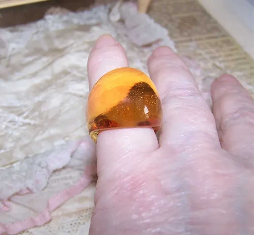 Lalique France Clear Citrine Honey Colored Glass … - image 3