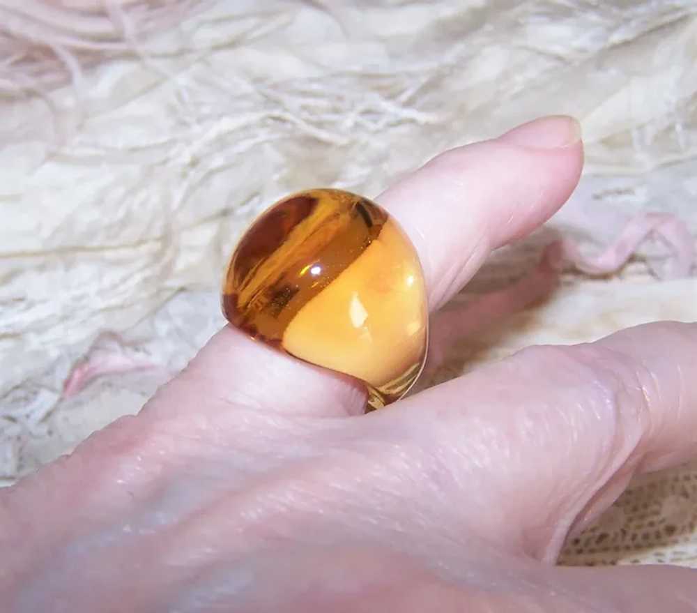 Lalique France Clear Citrine Honey Colored Glass … - image 5