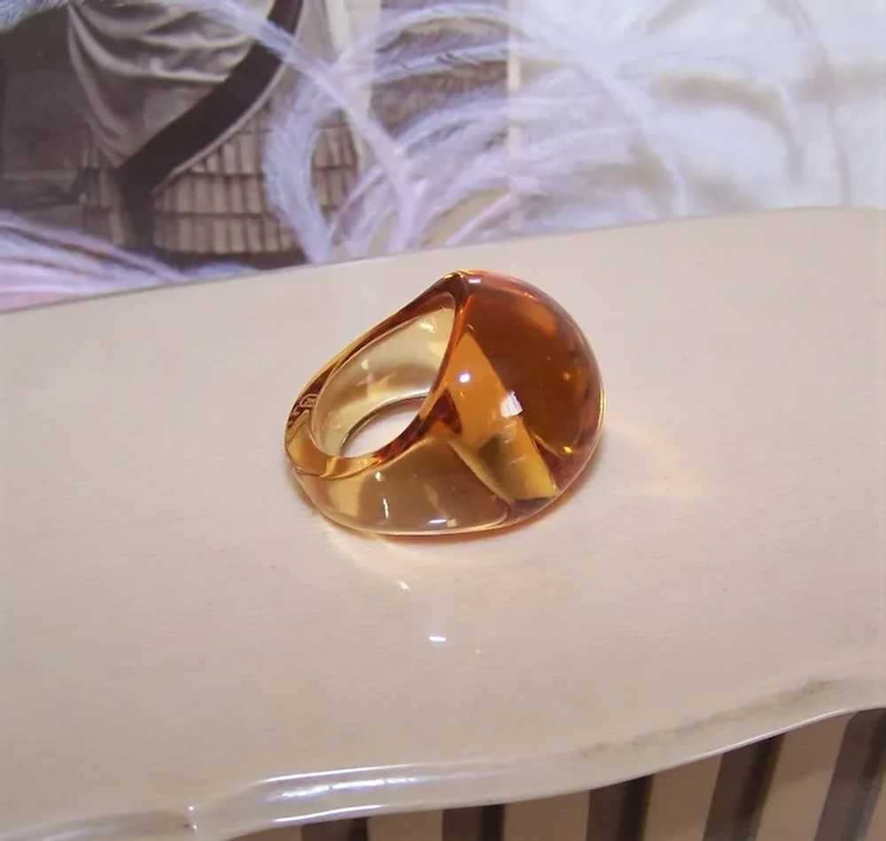 Lalique France Clear Citrine Honey Colored Glass … - image 9