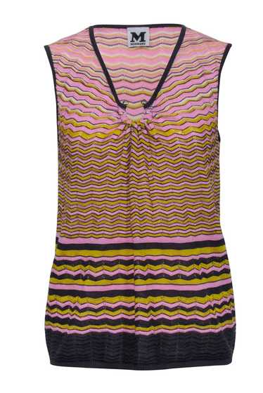 Missoni - Pink & Multi Color Chevron Knit Sleevele