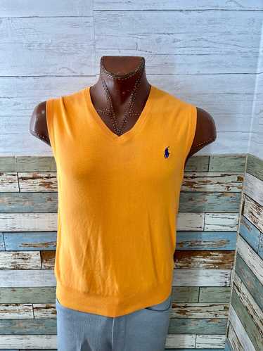 90’s Orange V Neck Sweater Vest