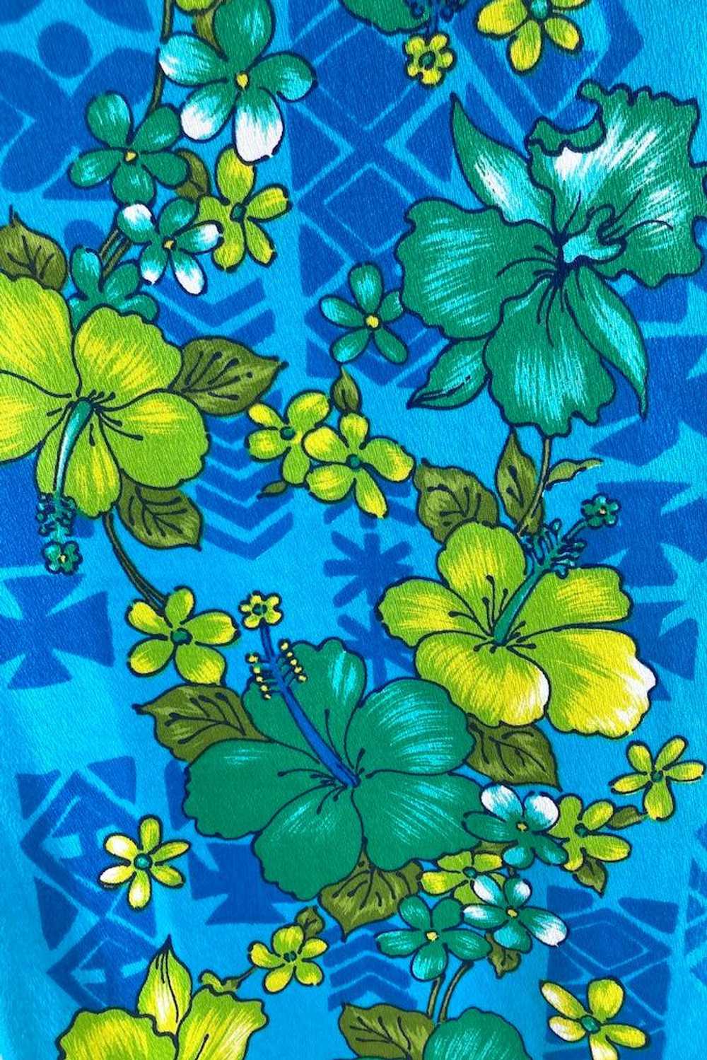 Vintage Blue Hawaiian Togs Maxi Dress - image 3