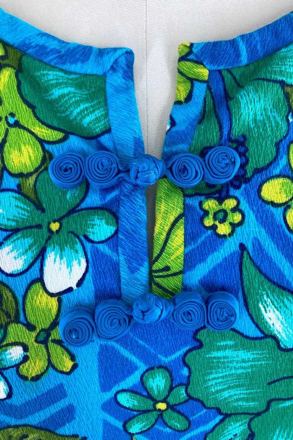 Vintage Blue Hawaiian Togs Maxi Dress - image 4