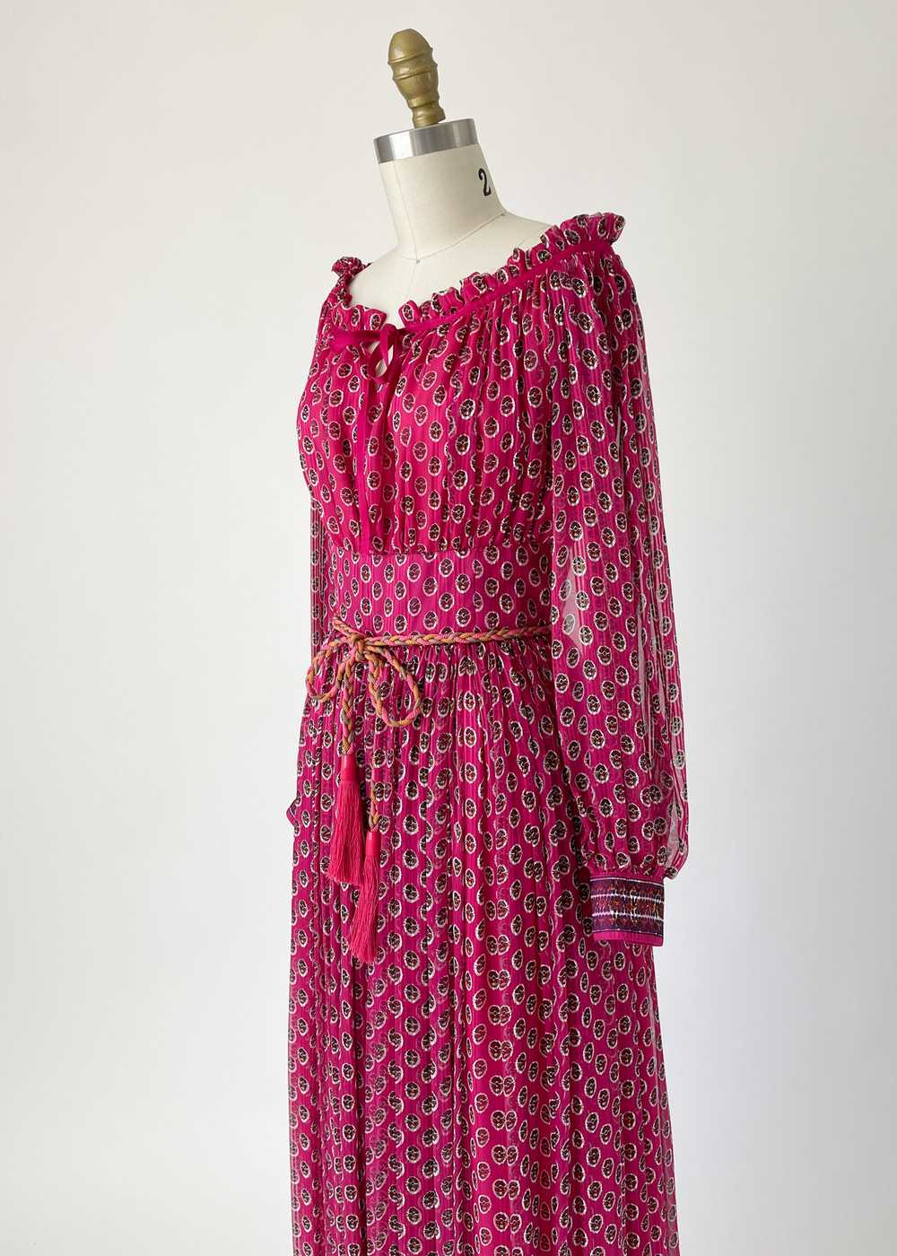 Vintage 1970s Ungaro Silk Maxi Dress - image 6