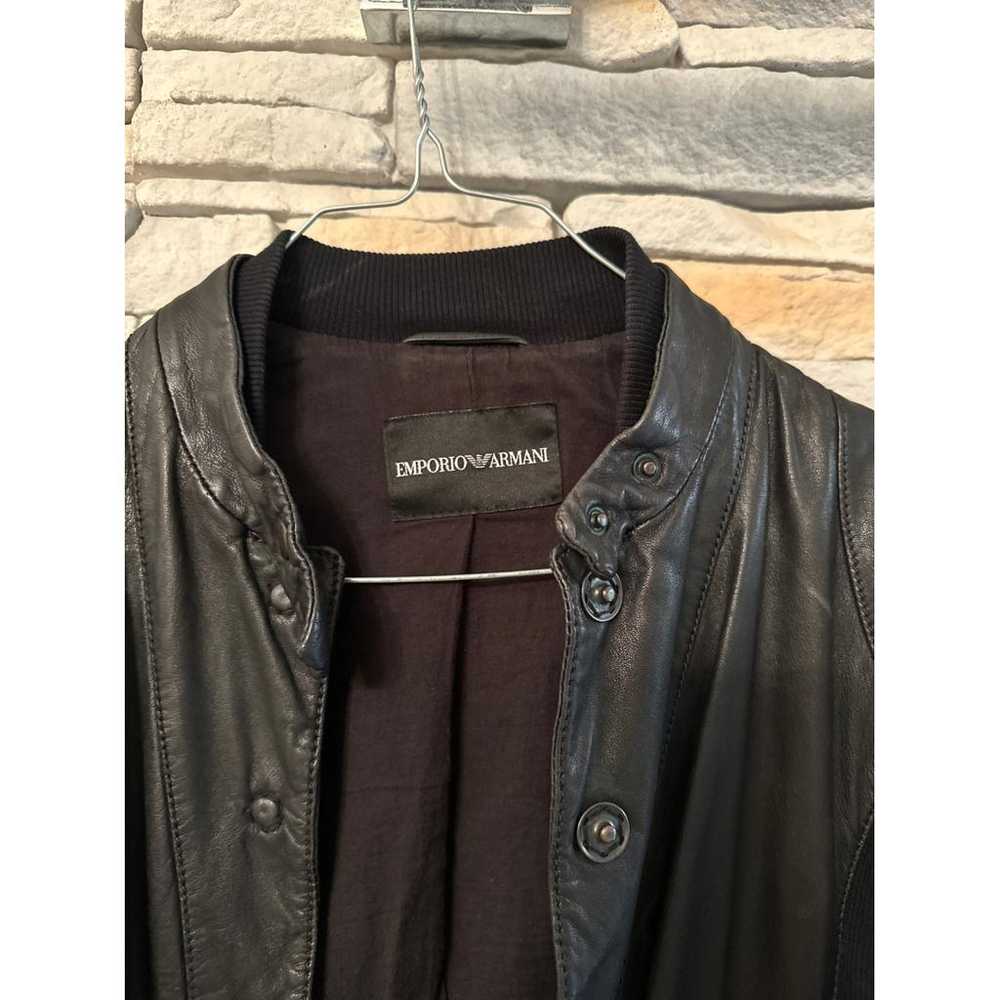 Emporio Armani Leather biker jacket - image 4