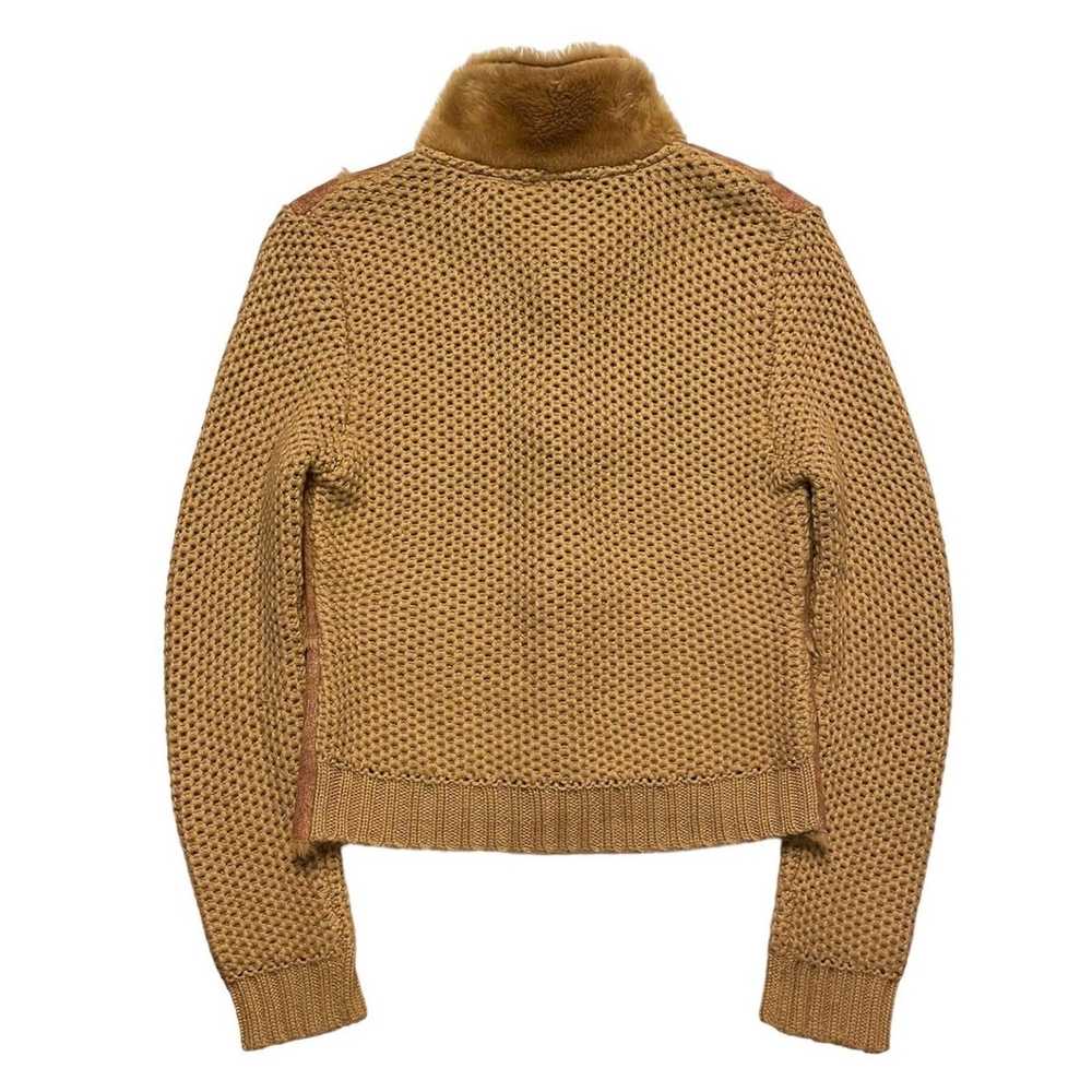 Vintage Vintage Y2K grunge faux shearling knit sw… - image 6