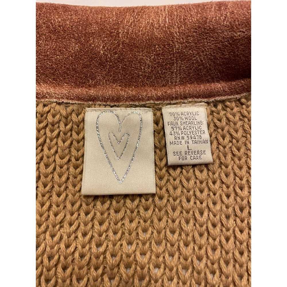 Vintage Vintage Y2K grunge faux shearling knit sw… - image 7