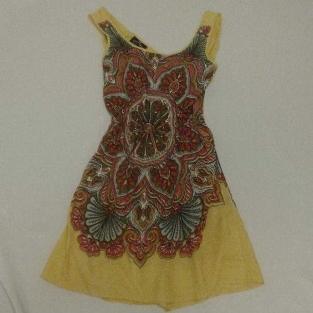 Other Angie Yellow Paisley Dress M - image 3