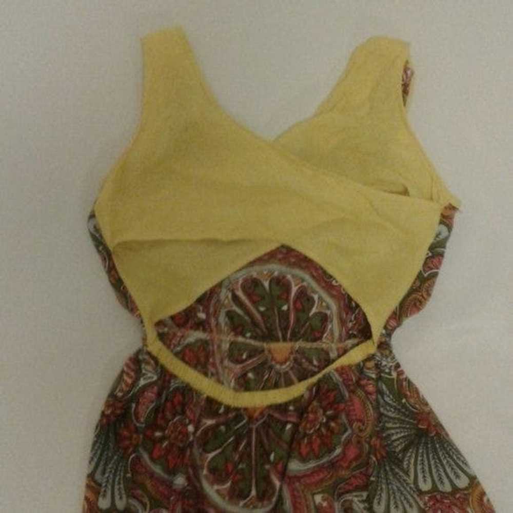 Other Angie Yellow Paisley Dress M - image 4