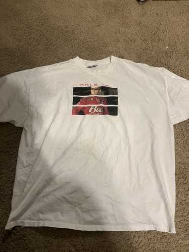 Vintage Dale jr Budweiser white racing tee chase a