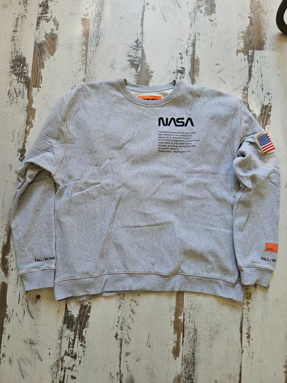 Heron Preston F/W18 Nasa Grey Crewneck - image 1