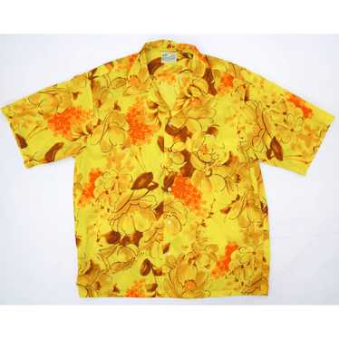 Hawaiian REYN SPOONER Men's Aloha Shirt Poly Cotton [Diamond Head]