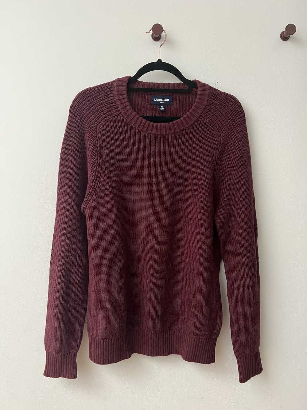 Lands End Maroon drifter sweater - image 1