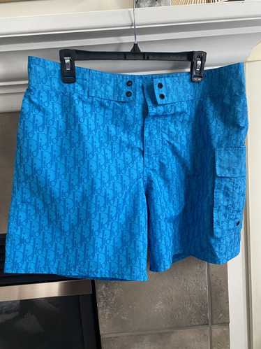 Christian Dior Blue/White Vibe Technical Cashmere Shorts F 36/US 4