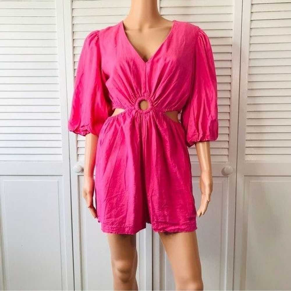 Unkwn 1. STATE Pink Balloon Sleeve Cut Out Romper… - image 1