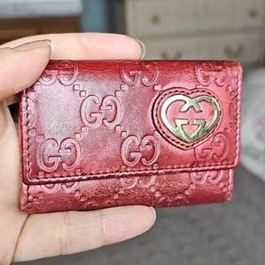 小物 GUCCI Key case shima Ribbon Heart Pink GUCCI Key case shima Ribbon Heart Pink